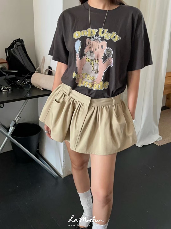 鉚釘口袋澎裙